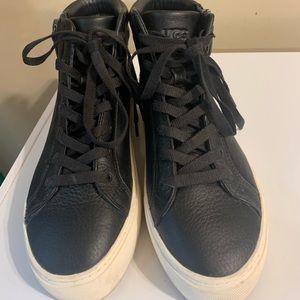 UGGS genuine leather high cut sneakers